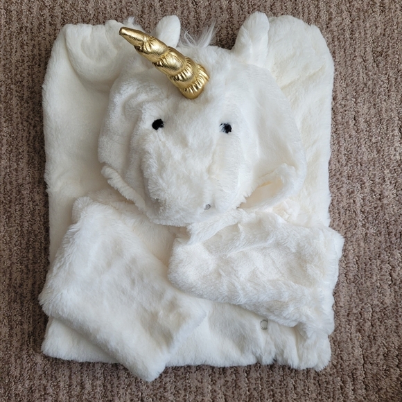 POTTERY BARN KIDS UNICORN COSTUME HALLOWEEN WHITE GOLD BABY 0-6 MONTHS - Picture 14 of 15